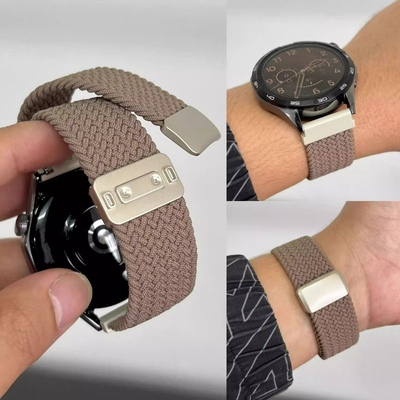 适用华为GT6代gt5编织磁吸表带gt4watch5小众GT3FIT4苹果S11高级感GT5pro手表watch3紫色卡扣黑色快拆红色