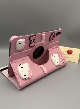 kt猫适用A16ipadair7保护套360旋转ipad10平板壳10.9苹果Air42防摔10.2五代9.7公仔2021pro11/12.9寸硬壳mini