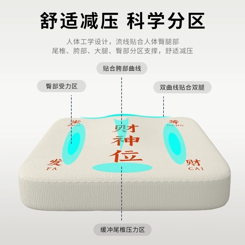 厂家直供夏季冰丝记忆棉坐垫办公室久坐椅子垫子清凉透气家用椅垫