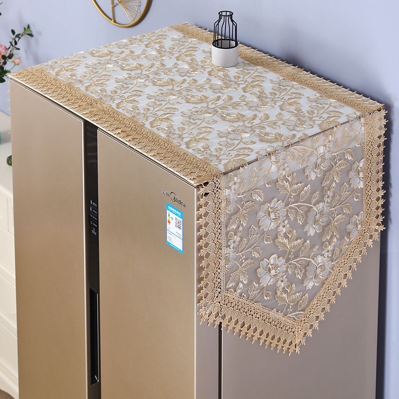 冰箱盖布防尘布现代简约家用单双开门冰箱遮灰盖巾防水油防尘罩套