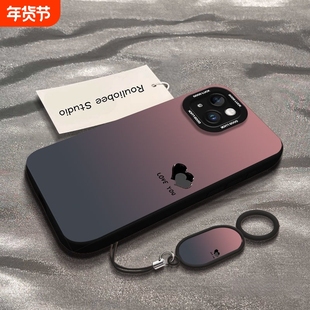 手机壳渐变黑色苹果17promax iphone16promax新款iphone15pro高级感14pro保护套13pm小众12网红1防摔硅胶女款