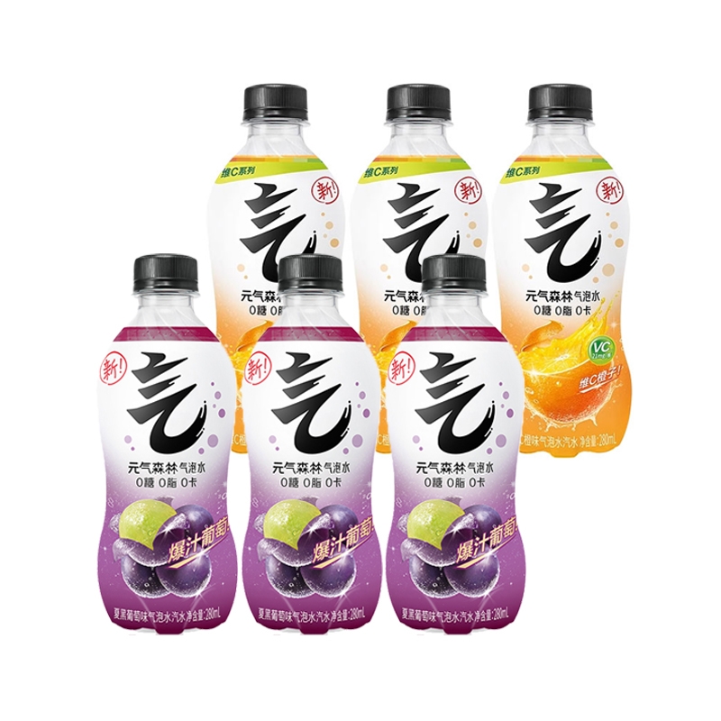 元气森林0糖0脂0卡无糖气泡水280ml*6瓶/12瓶