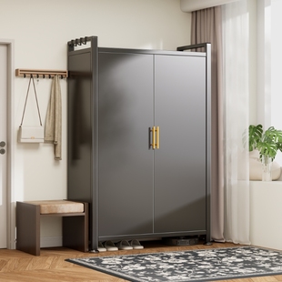 家用钢制鞋架门口多层置物架收纳架入户门后鞋柜碳钢玄关鞋子新型