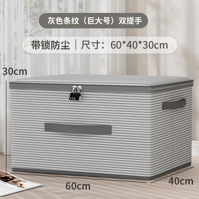 防盗带锁收纳盒大容量可上锁收纳箱学生宿舍隐私保险密码箱子