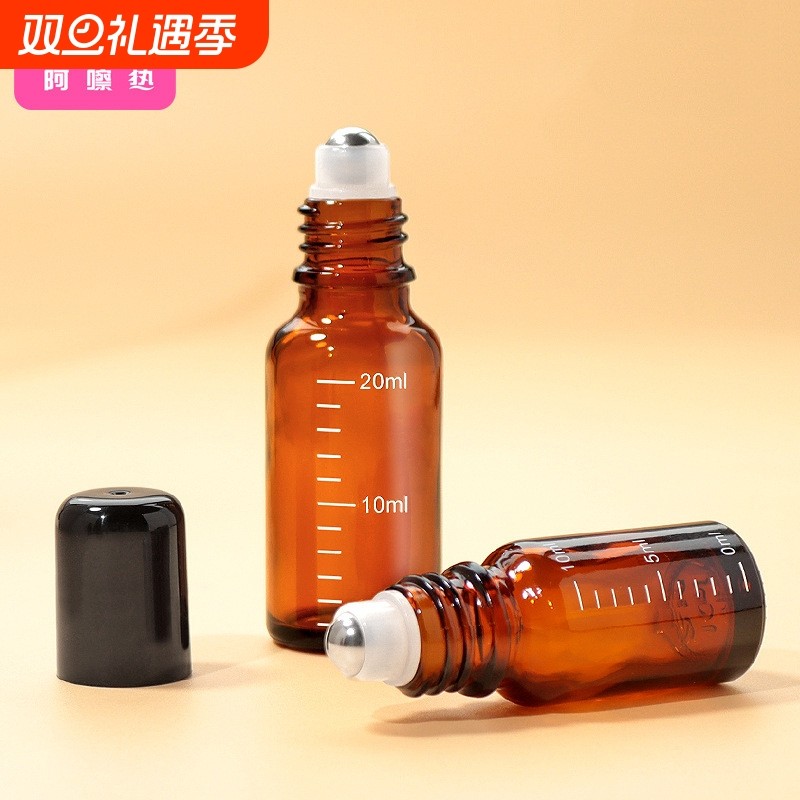 分装瓶/滚珠F1vo0-避光精油瓶玻璃刻度瓶花露水茶色瓶涂抹瓶走