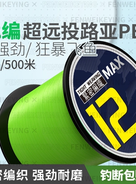 12编pe线300米500米路亚PE织网鱼线主线超强拉力远投大力马钓鱼线
