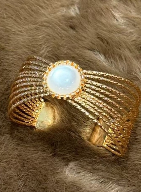 【歌剧魅影】重工多层镂空开口手镯新款时尚气质臂环个性手环百搭