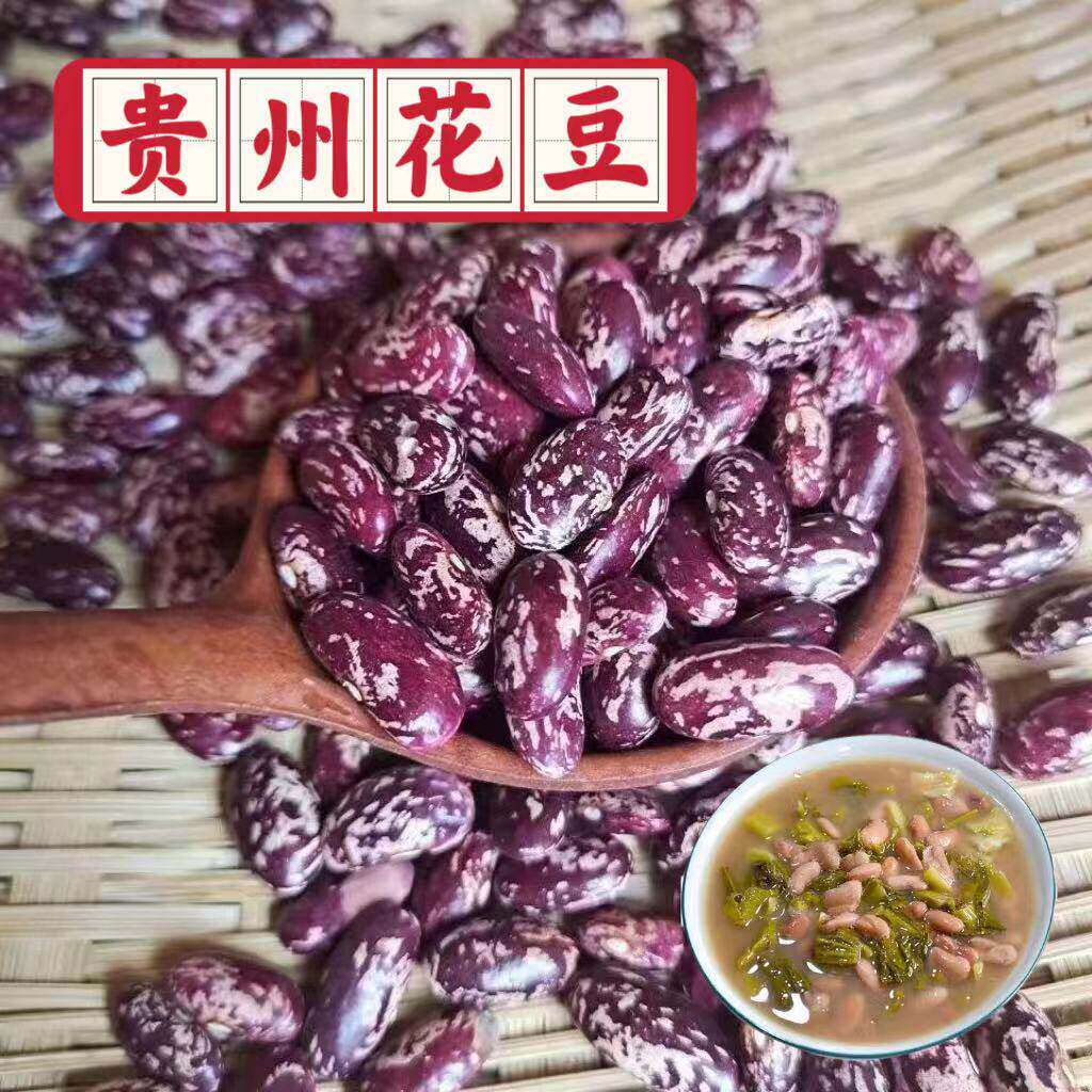 贵州花豆农家自种豆米红芸豆红腰豆新货红芸豆豆贵州特产紫花散装