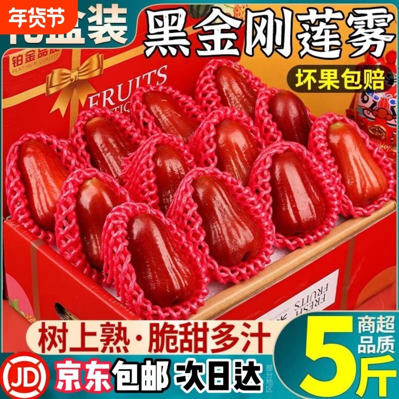 京东速达 黑金刚莲雾当季新鲜海南孕妇水果礼盒装送礼首选高端果,水产肉类/新鲜蔬果/熟食,莲雾,淘宝优惠券,粉丝福利购,淘宝优惠卷