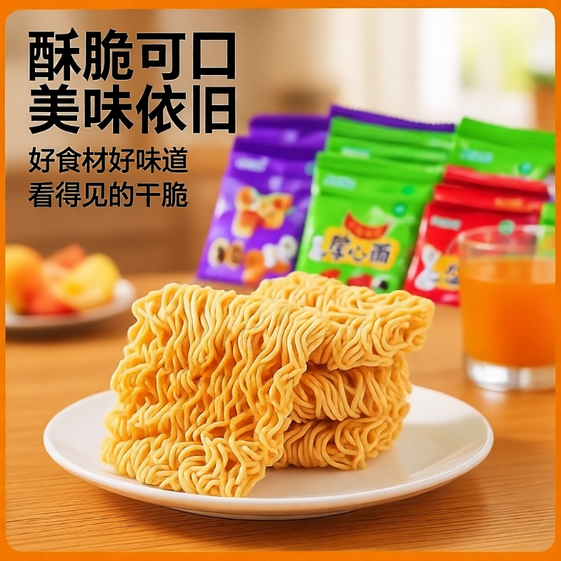 九洲掌心面脆口干脆面整箱批发