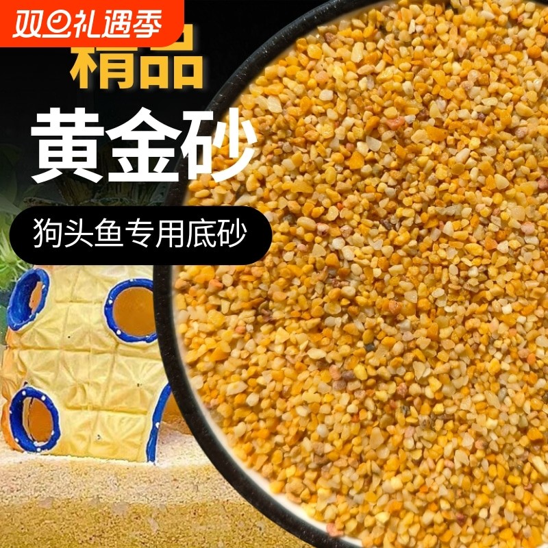 黄金沙南美鼠鱼缸装饰底砂天然溪流石沙造景细河沙水草砂原生水质