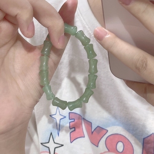 新中式中国风竹节手链高级感闺蜜国风小清新夏季情侣纯欲骨节手串