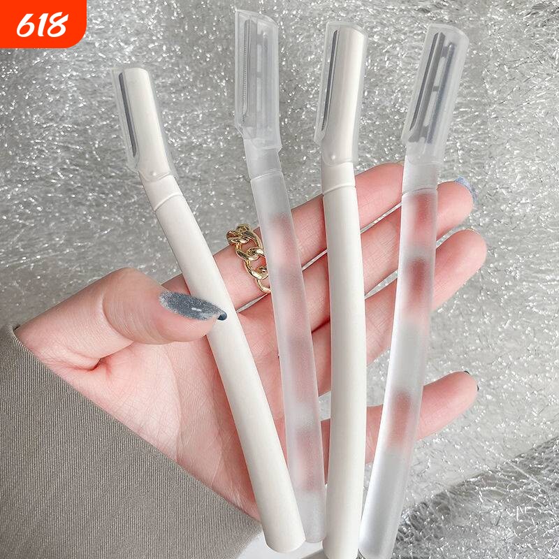 白色透明修眉刀初学者防刮伤眉刀片美妆工具修眉神器画眉毛安全型