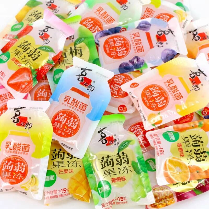 喜之郎蒟蒻果汁果冻吸魔芋儿童解馋零食小吃休闲食品批发好吃散装图片