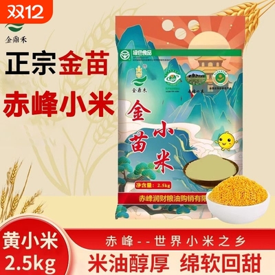赤峰小米当季农家1斤优质便宜正宗新鲜黄小米现磨金苗食用米油