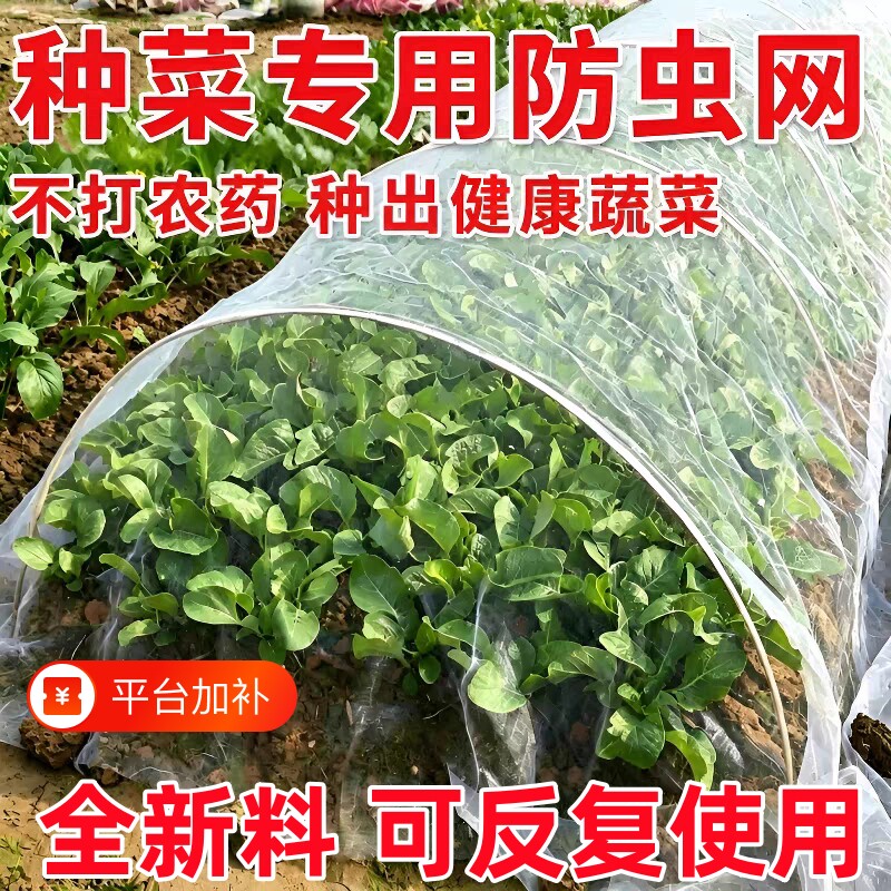 防虫网种菜专用100目纱网加密新型农用大棚菜园蔬菜果树防虫网罩