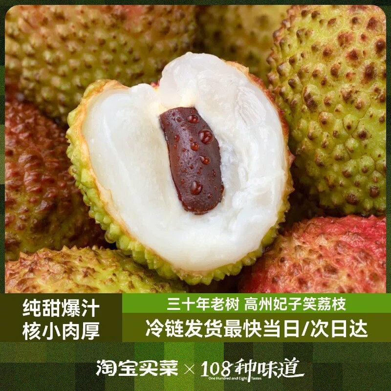 一骑红尘妃子笑茂名高州产地直发当季鲜果白糖罂荔枝新鲜买菜次日