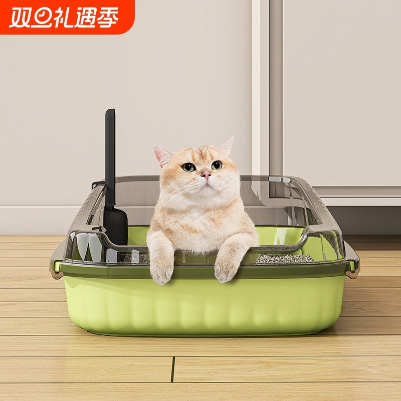 易扬办公家具猫砂盆超大号全半封闭式猫厕所屎盆猫咪用品大全