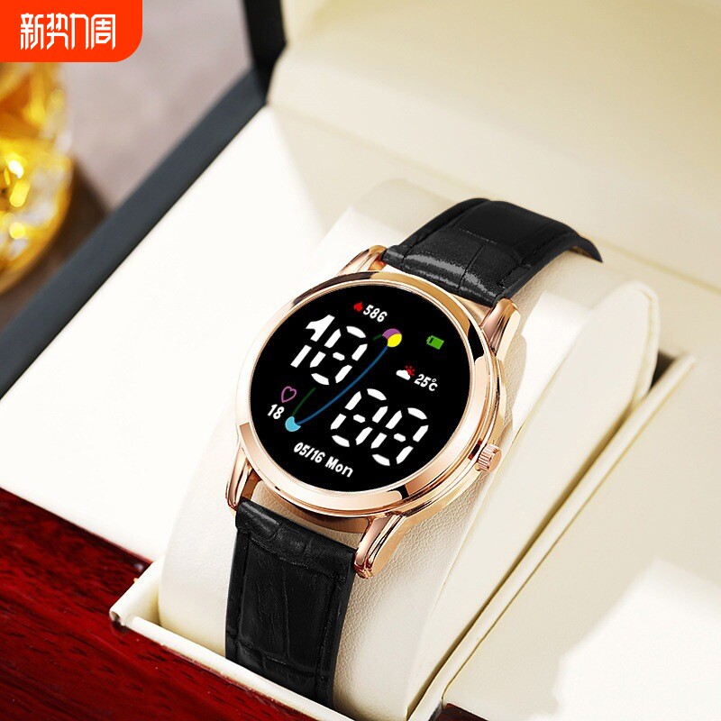 崇戴新款多功能高颜值气质时尚手环高端LED夜光数字式电子手表Y2