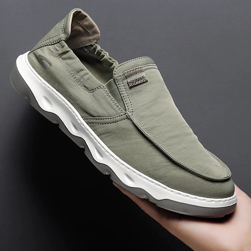 老北京布鞋男款轻盈2025透气冰丝男鞋夏季一脚蹬布鞋新款健步鞋薄