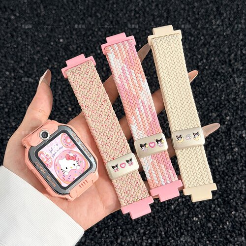 适用小天才电话手表表带z10/z9/z8/z7/z11少年版Z12卡通z6pro编织z7磁吸q2a腕带Q1A智能运动D2儿童D3S通用Q1Y
