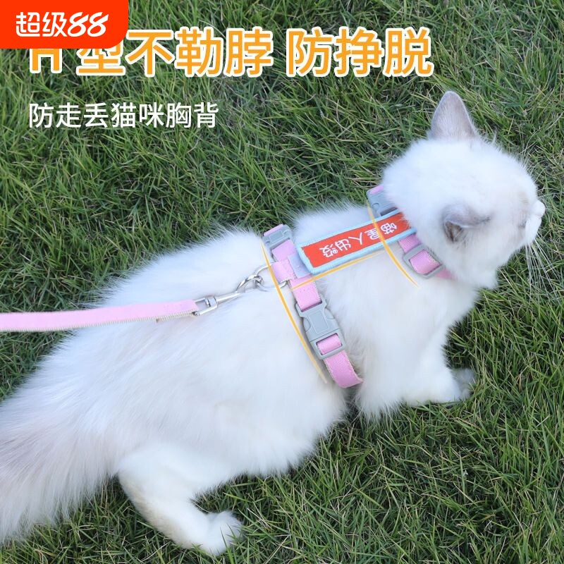 炅哆哆猫咪牵引绳子胸背带防挣脱图片
