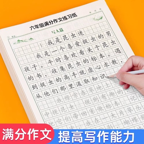 小学生楷书满分作文练字帖