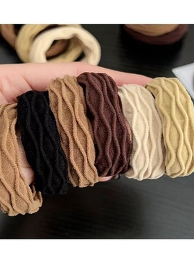 加粗高弹力无接缝头绳发圈头饰发饰皮筋ins女扎头学生高颜值超仙