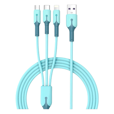 5A超级快充一拖三数据线液态材质