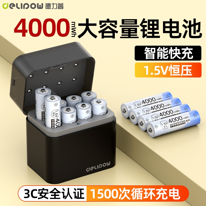 德力普5号充电锂电池快充套装
