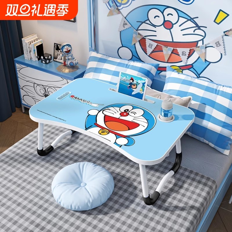 床上小桌子可折叠电脑桌学生上铺卧室卡通儿童学习桌宿舍笔记本桌