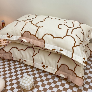 48cmx74cm家用单人枕芯男整头整套 单个枕头套装 网红款 枕套一对装