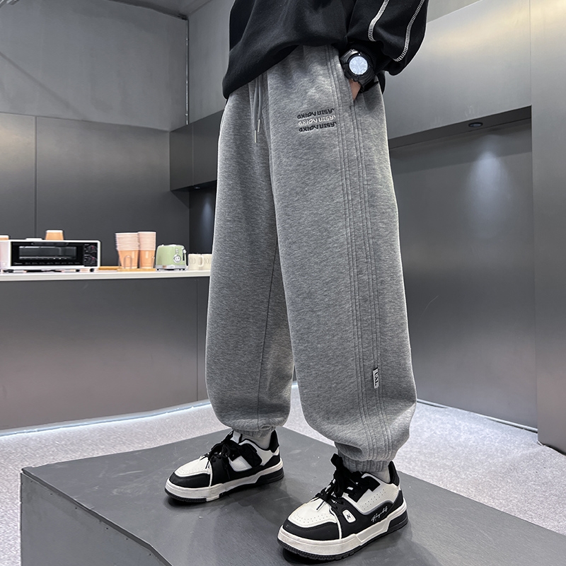 男童裤子春秋2025新款男孩休闲裤秋装儿童卫裤宽松韩版运动裤加绒
