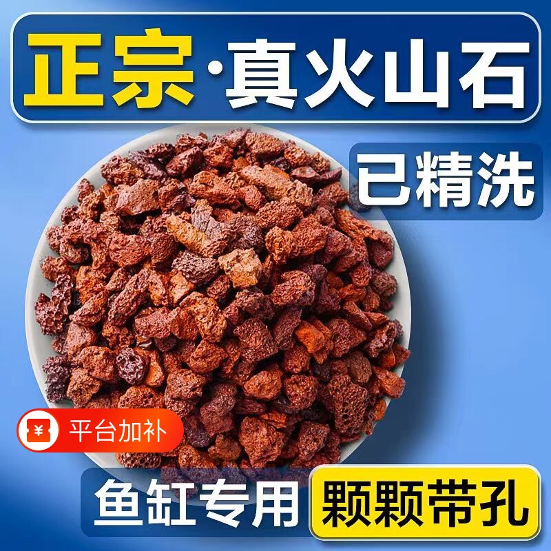 天然火山石颗粒养鱼缸造景底砂多肉兰花石铺面石专用植料火山岩