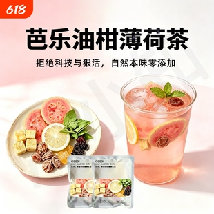 芭乐油柑薄荷茶组合型花茶大餐搭档清爽回甘冷泡花果茶袋泡茶包装