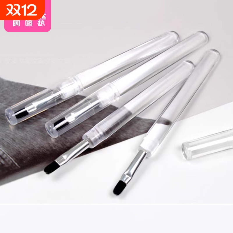 唇刷FD1sl001-透明带盖迷你口红唇膏化妆刷便携式新款化妆工具柔