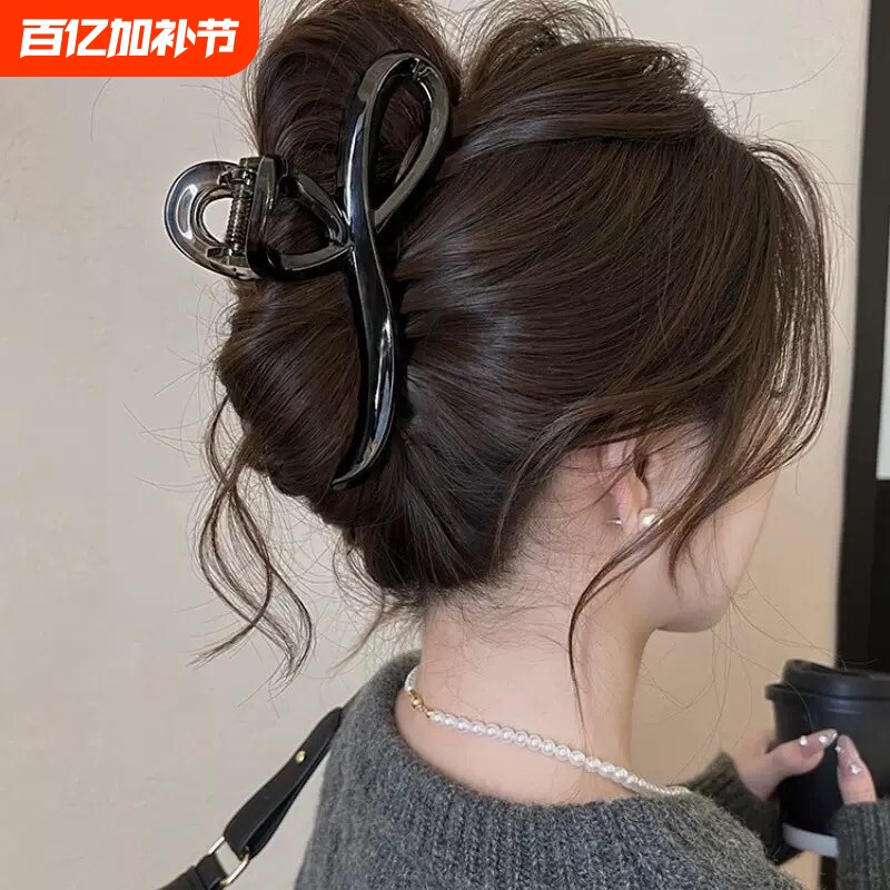 高级感气质春日抓夹女2026新款简约百搭后脑勺盘发鲨鱼夹发夹头饰