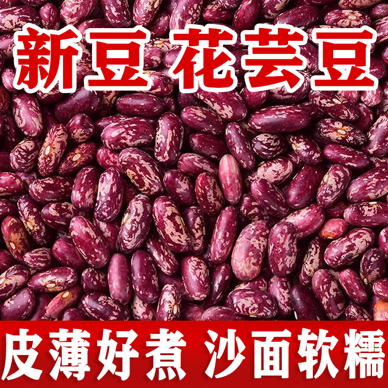 花芸豆五谷杂粮新花豆紫芸豆红芸豆花腰豆250g农家自产