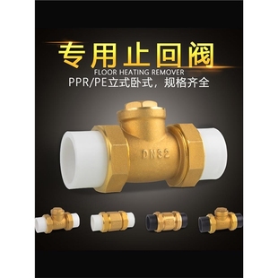 PE止回阀PPR铜卧立式双活接单向阀逆止自来水管表4/6分DN20/25/32