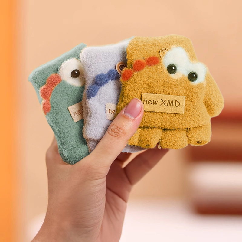 婴儿手套秋冬季保暖厚半指男女宝宝露指翻盖1幼儿3岁小孩可爱儿童