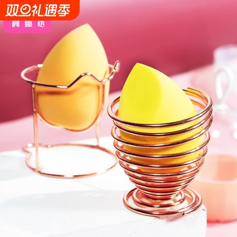 收纳架/美妆蛋B1pf0-粉扑蛋架子托架葫芦海绵蛋收放置架弹簧造