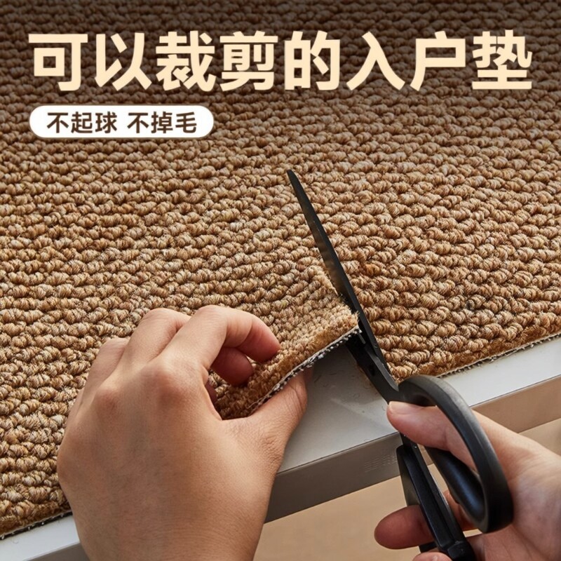 入户门地垫仿剑麻地毯门垫进门大门口脚垫可裁剪高级感防滑室内