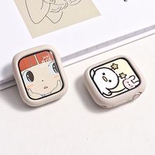 适用applewatch硅胶保护壳S10边框壳iwatchS9半包软壳8代硬壳7透明防摔41mm/45mm苹果手表壳表带保护套SE红色