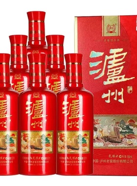 泸州老窖泸州醇珍品红/棕 52度浓香型白酒500ml*6瓶 整箱礼盒装