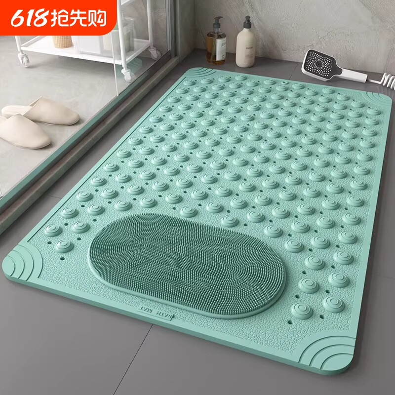 浴室防滑垫家用特厚淋浴房洗澡防摔按摩脚垫动感带刷吸盘踩脚垫