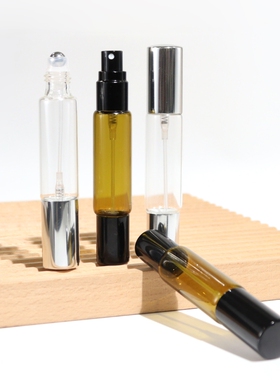 T分装瓶/双头A1pl000-双头喷雾滚珠瓶圆柱香水分装瓶玻璃细雾瓶