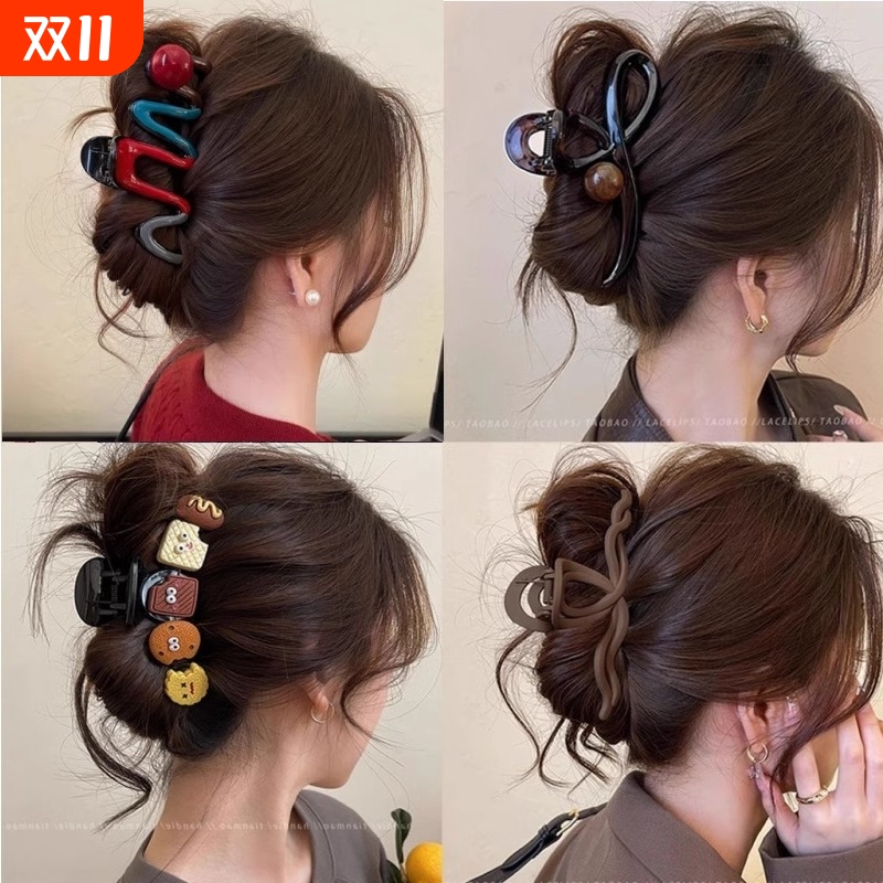 设计波浪抓夹大号新款发饰