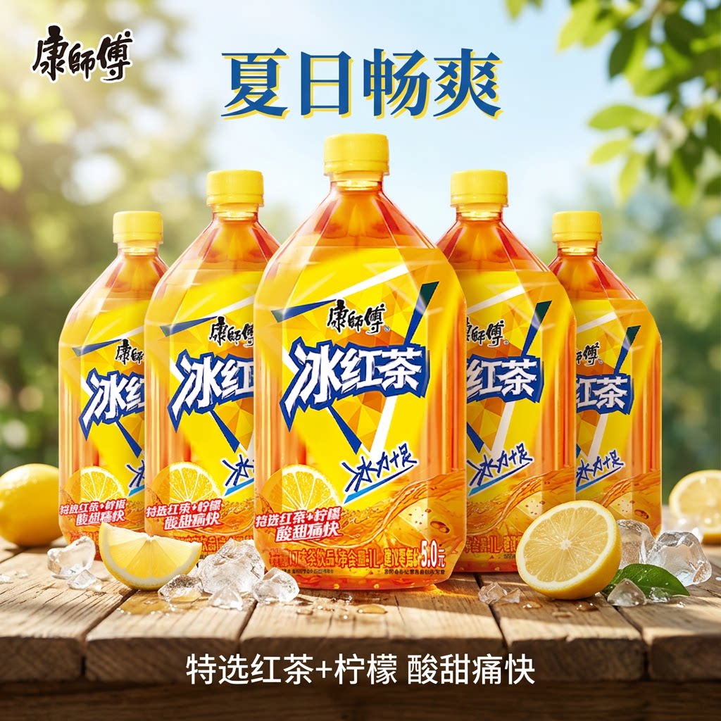 康师傅冰红茶大瓶1升批发便宜装图片