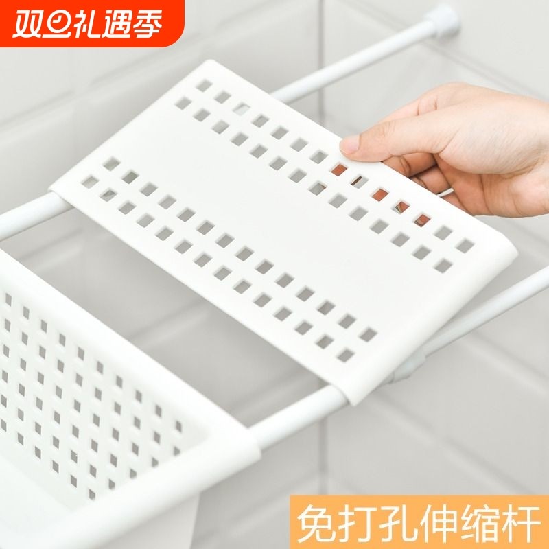 免打孔伸缩杆安装多功能浴帘窗帘杆迷你小收纳收缩杆细杆子晾衣杆