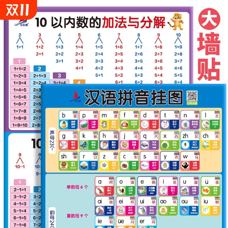 汉语拼音字母表墙贴一年级挂图